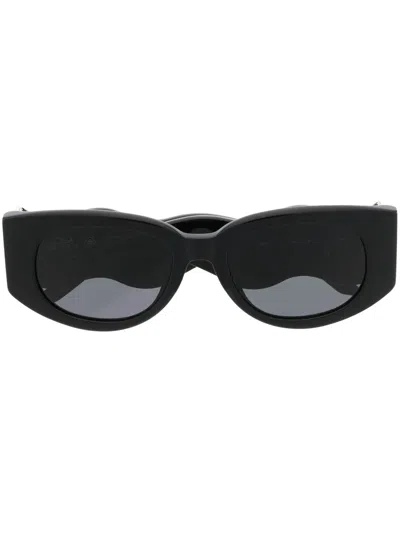 Casablanca Memphis Oval-frame Sunglasses In Schwarz