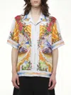 Casablanca Men's Short Sleeve Cuban Collar Shirt | Size Medium | Ums25sh00305