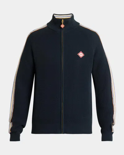 Casablanca Men & Apos;s Cafe Culture Wool Track Jacket In Black