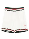 Casablanca Men Athletic Shorts With Striped Detail In White