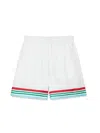 Casablanca Mens Casa Way World Series Relaxed-fit Striped Silk Shorts
