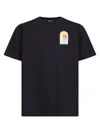 Casablanca Black L'arche Organic Cotton T-shirt<br/> In Multi