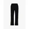 Casablanca Mens Laurel Embroidered Straight-leg Wool Knitted Trousers Black In Black