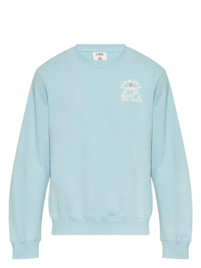 CASABLANCA MEN'S BLUE SWEATSHIRT