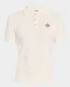 Casablanca Boucle Polo Shirt In White