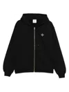 Casablanca "casa Chrome" Full Zip Hoodie In Black