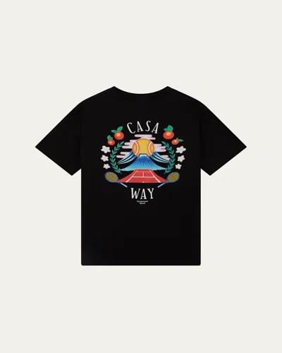 Casablanca Men's Casa Way Mountain Graphic T-shirt In Black