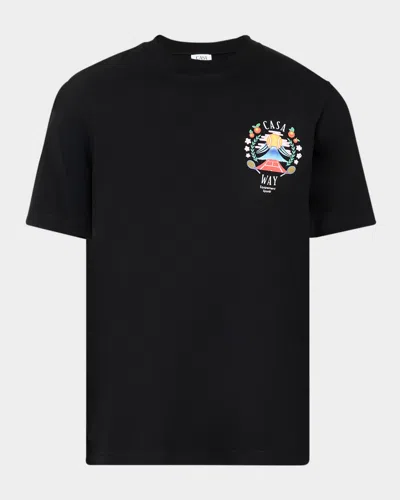 CASABLANCA MEN'S CASA WAY MOUNTAIN GRAPHIC T-SHIRT