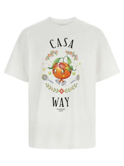 CASABLANCA CASABLANCA MEN 'CASA WAY ORANGE MASCOT' T-SHIRT