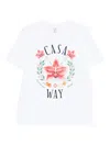 Casablanca Orchid Garden Graphic Relaxed Fit T Shirt In White