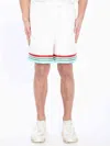 Casablanca Mens Casa Way World Series Relaxed-fit Striped Silk Shorts