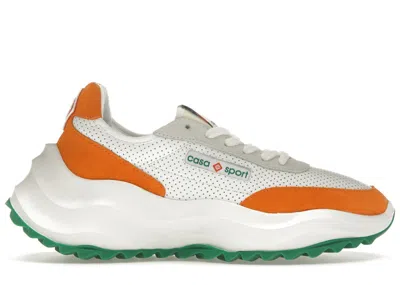 Pre-owned Casablanca Men's  Atlantis Sneakers In White/orange