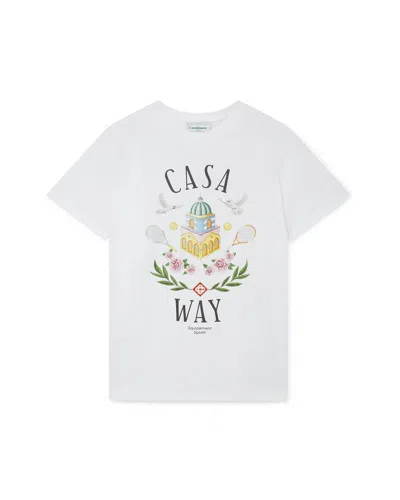 Pre-owned Casablanca Men's  Casa Way T-shirt In White