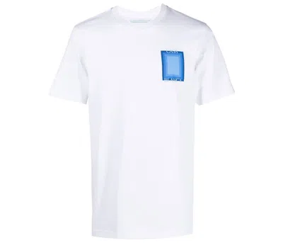 Pre-owned Casablanca Men's  Graphic Print Short Sleeved T-shirt In White/blue