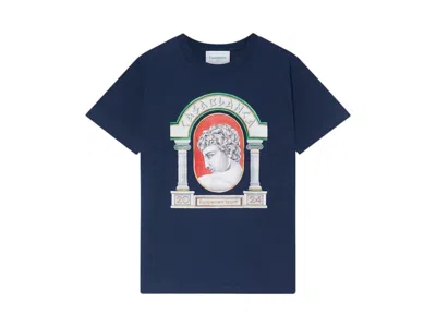 Pre-owned Casablanca Men's  La Medaille T-shirt In Navy Blue