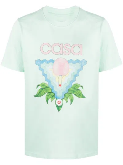 Pre-owned Casablanca Men's  Memphis Icon T-shirt In Green