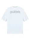 Casablanca Oversize Crew Neck T-shirt With Graphic Print In White