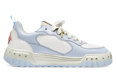 Pre-owned Casablanca Men's  Pastel Court Sneakers In White/blue
