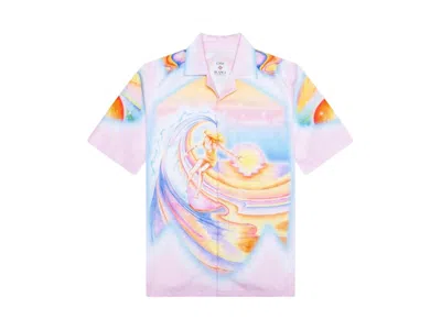 Pre-owned Casablanca Men's  Printed Swim Open Collar Shirt