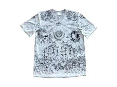 Pre-owned Casablanca Men's  Short Sleeve Mesh Top In Tattoo