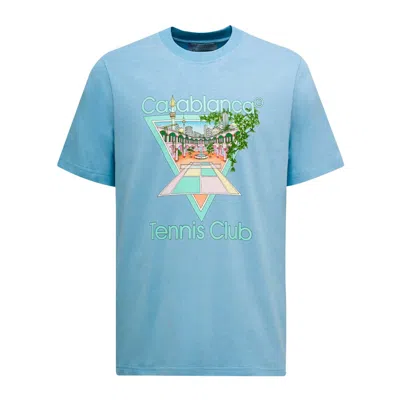 Pre-owned Casablanca Men's  Tennis Club Icon T-shirt In Blue