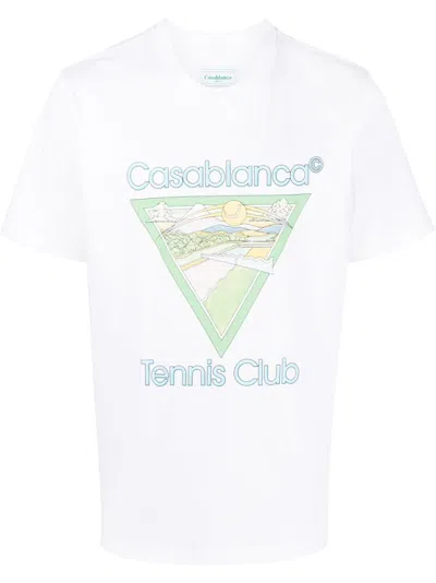 Pre-owned Casablanca Men's  Tennis Club Icon T-shirt In White