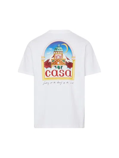 Pre-owned Casablanca Men's  Vue De L'arche T-shirt In White
