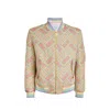 Casablanca Candy Ping Pong Monogram Bomber Jacket Multicolor In Yellow