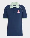 Casablanca Polo With Logo In Blue