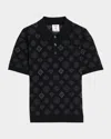 Casablanca Jacquard Monogram Polo-shirt In Multi