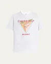 Casablanca Mens Tennis Club Icon Regular-fit Graphic-print Cotton T-shirt In White
