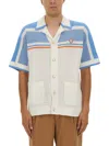 Casablanca Cotton Knit Tennis Shirt In Multi