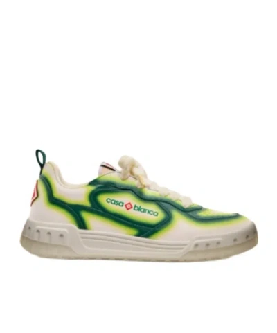 Casablanca Men's Court Green Fade Sneaker In Nude
