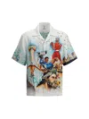 Casablanca Graphic Print Cuban Collar Shirt In Multicolor