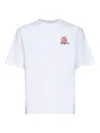 Casablanca Oversized T-shirt With Dragonfly Floral Print In White