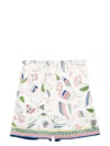Casablanca Multicolor Pattern Silk Shorts