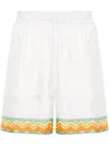 Casablanca Drawstring Silk Shorts In Multicolor