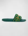Casablanca Laurel Terry Sliders In Green