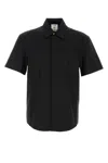 Casablanca Short Sleeve Poplin Shirt With Chest Pocket In Black