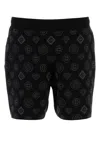 Casablanca Men Embroidered Stretch Jacquard Bermuda Shorts In Black