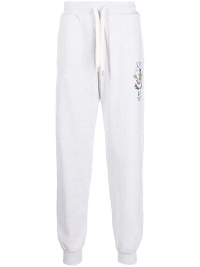 Casablanca Men's Embroidered Sweatpants In Grey Marle For Fall/winter 2023 In Gray