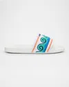 Casablanca Men's Embroidered Terry Slide Sandals