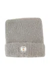 Casablanca Square Hat Fluffy Nylon Textured Knit In Gray