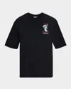 Casablanca Mountain Frost Graphic Crewneck T-shirt In Black