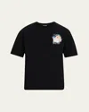 Casablanca Crew Neck Graphic Print Short Sleeves In Black