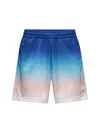Casablanca Gradient Monogram Shorts With Elasticized Waistband In Blue