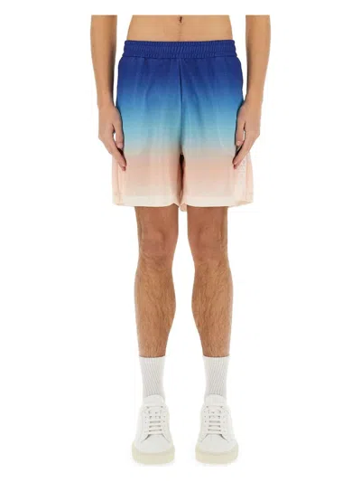 CASABLANCA MEN'S GRADIENT FOOTBALL SHORTS | SIZE XL | MPS25JTR224 COLOR 01BLUEGRADIENT