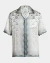 Casablanca Gradient Heart Monogram Bowling Shirt