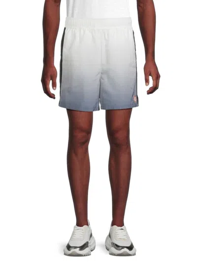 Casablanca Men's Gradient Logo Shorts In Silver Gradient