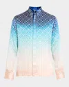 Casablanca Gradient-effect Shirt In Blue Gradient